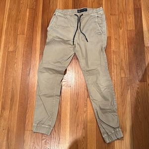 American eagle, men’s active flex, joggers, tan, size XS